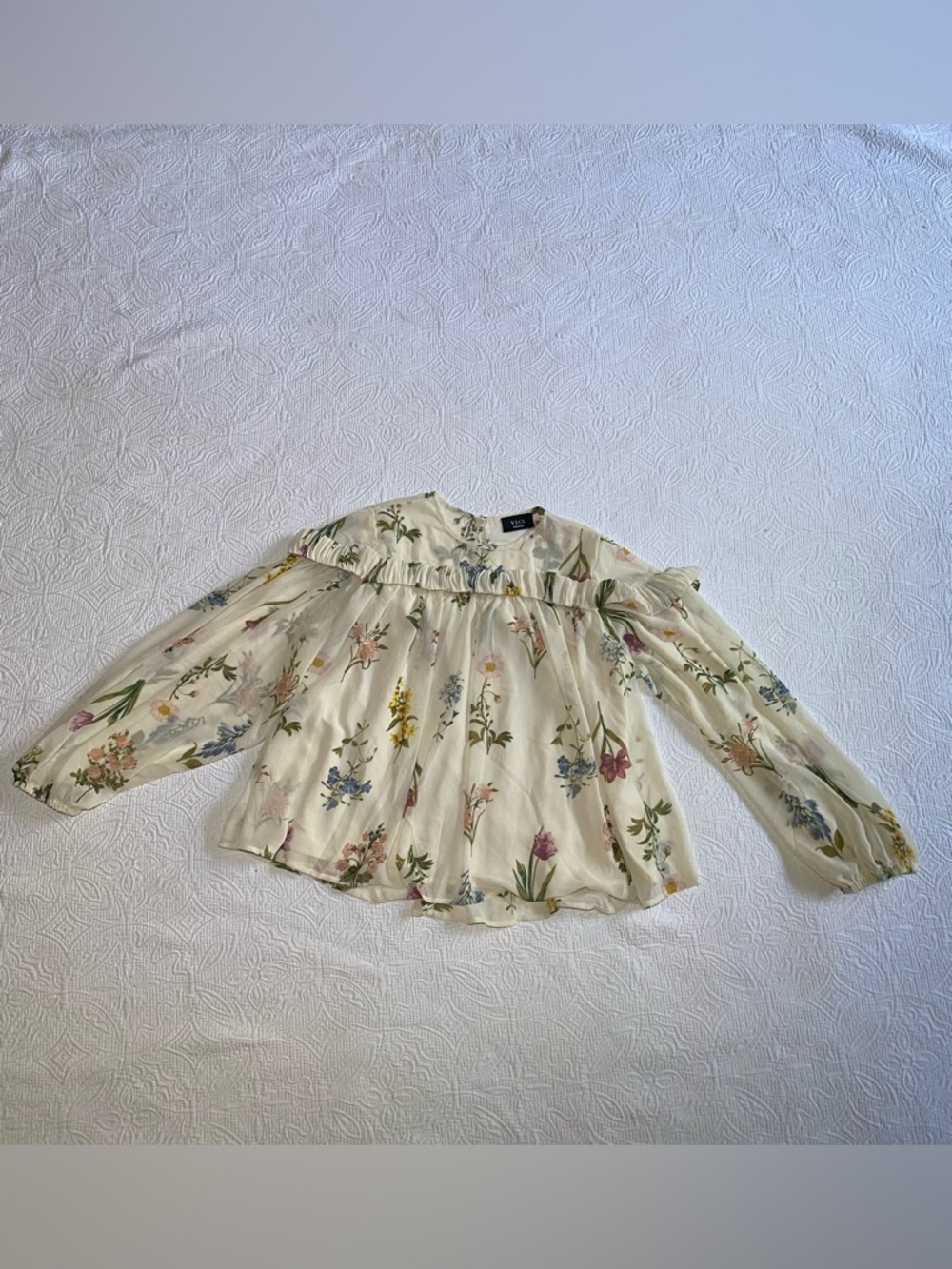 Vici Cream Floral Blouse